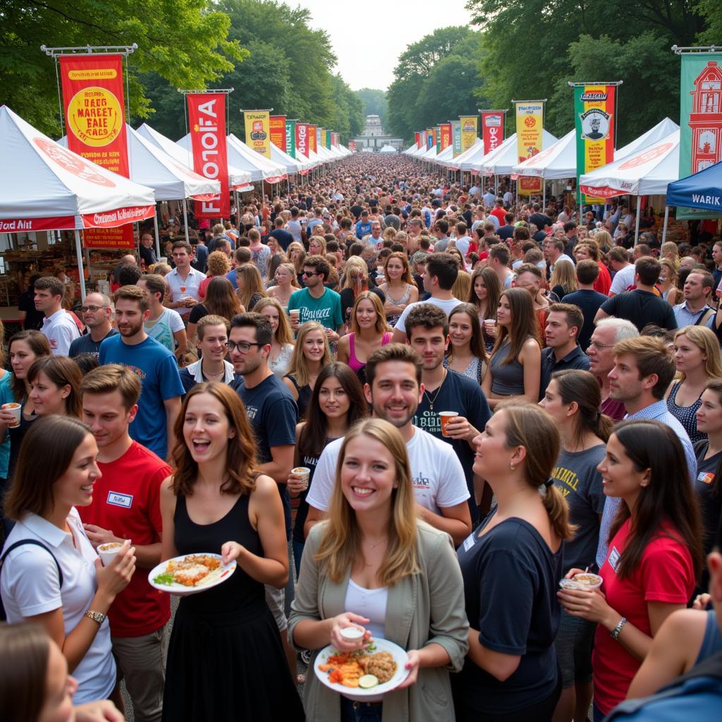 Crowds Enjoying the Arlington Food Festival