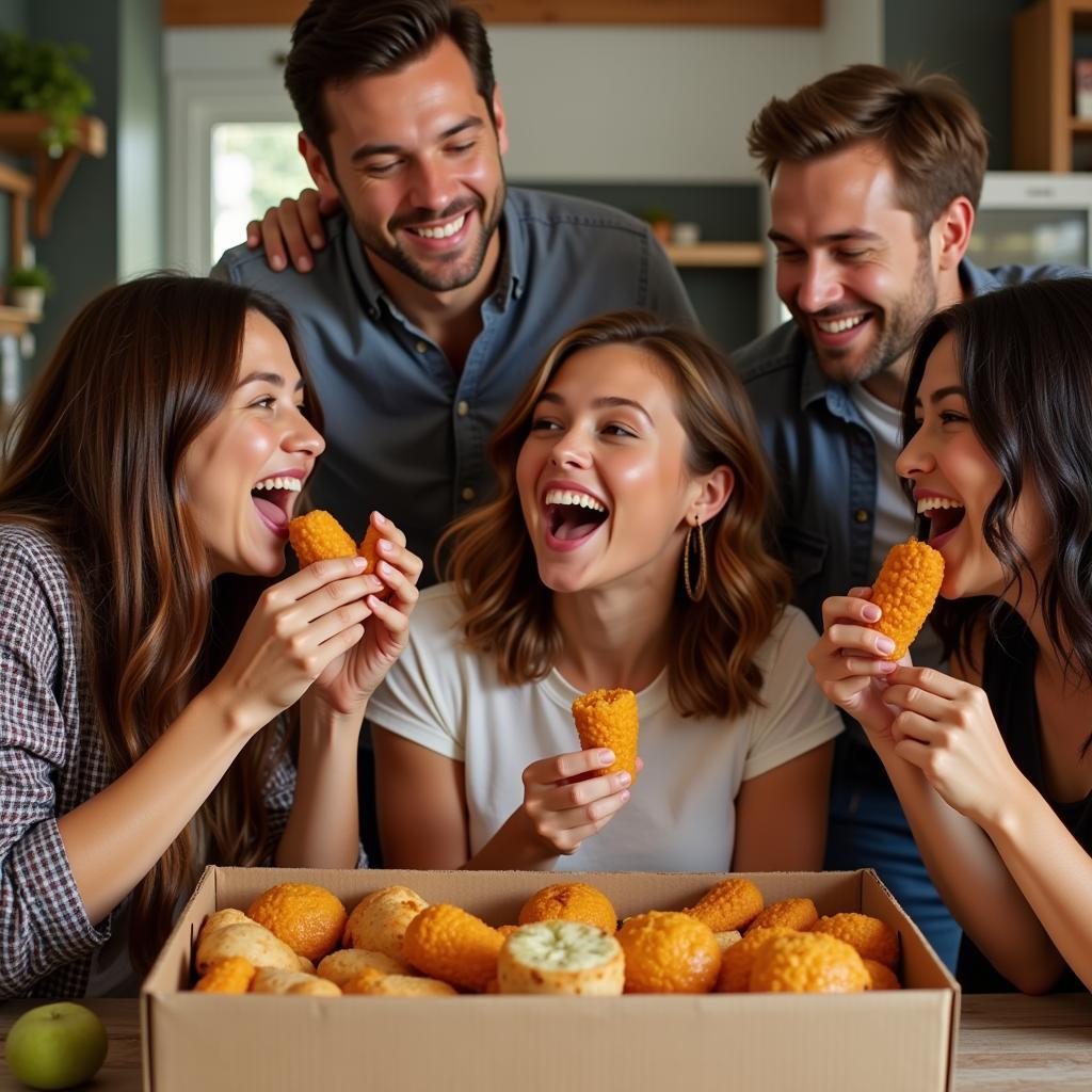 Tasting Snacks from an Around the World Food Box