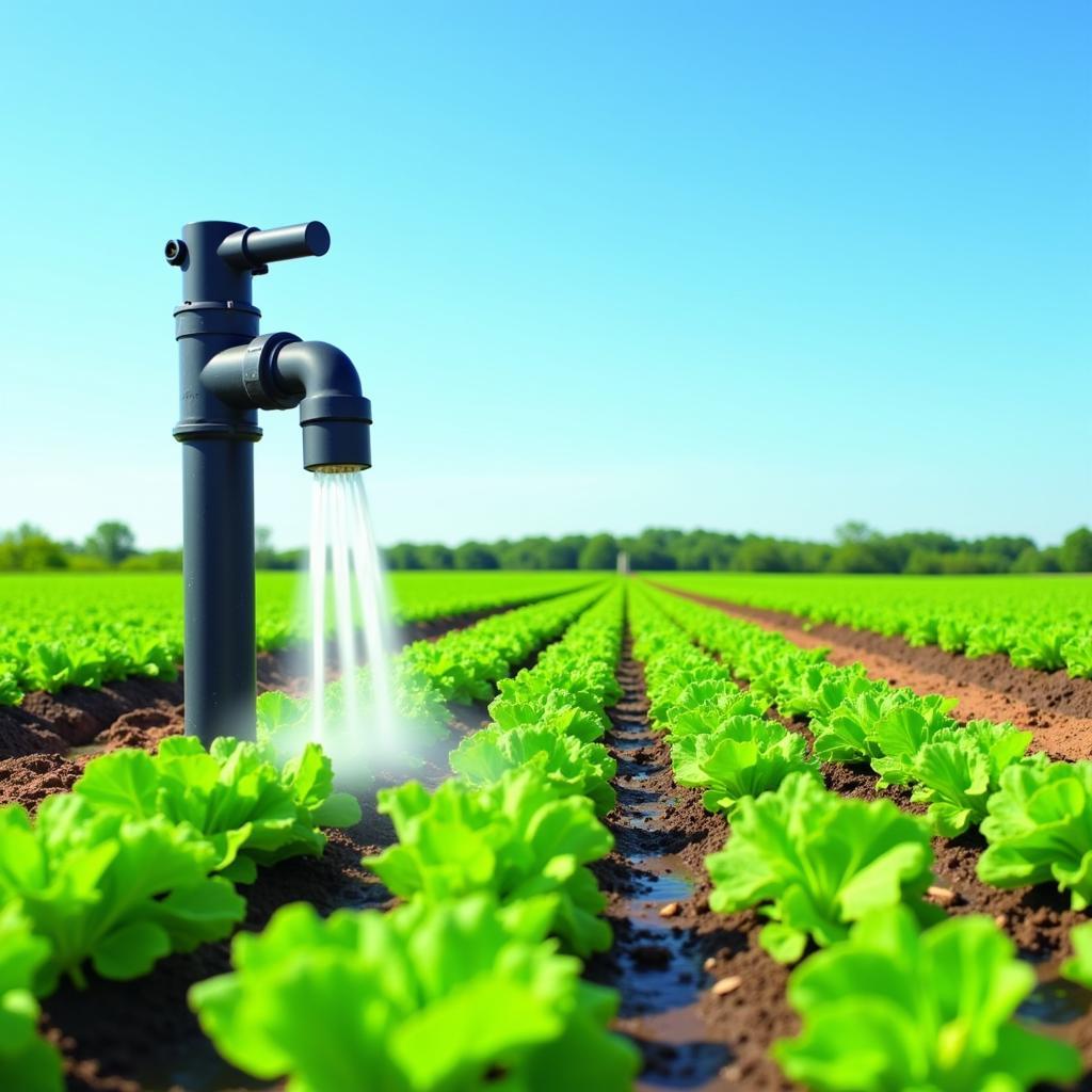 Artesian Well Irrigation System in Action