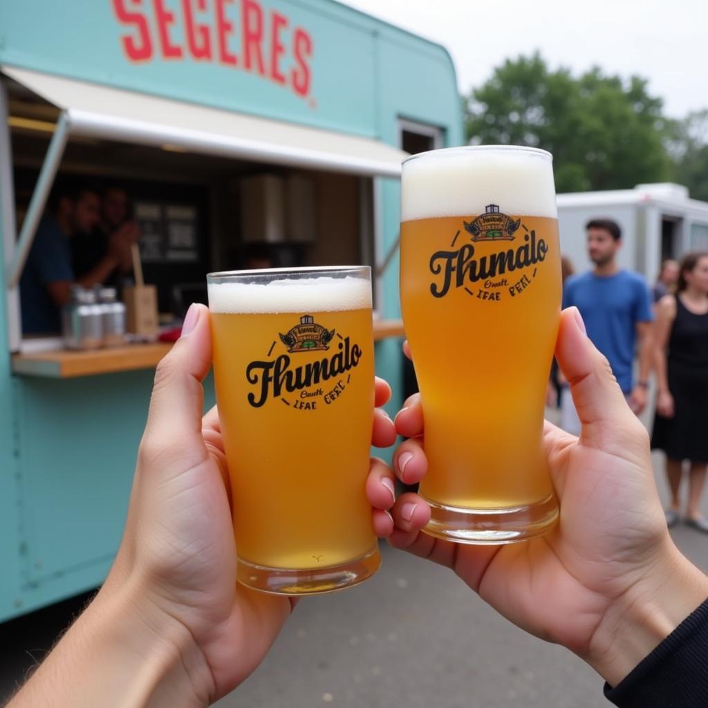 Enjoying Local Craft Beer at Asheville Food Truck Festival