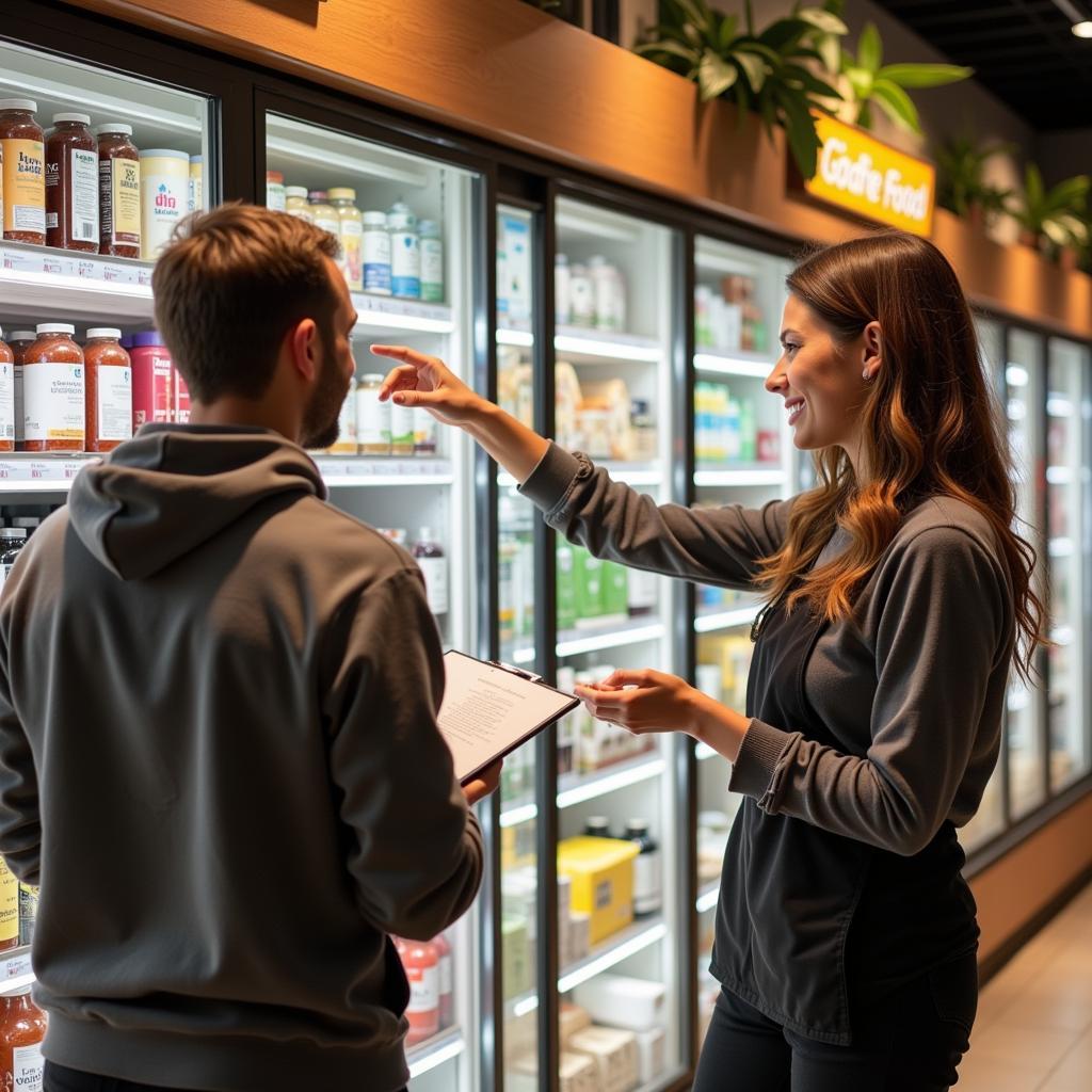 Seeking Expert Advice at a Health Food Store in Boston