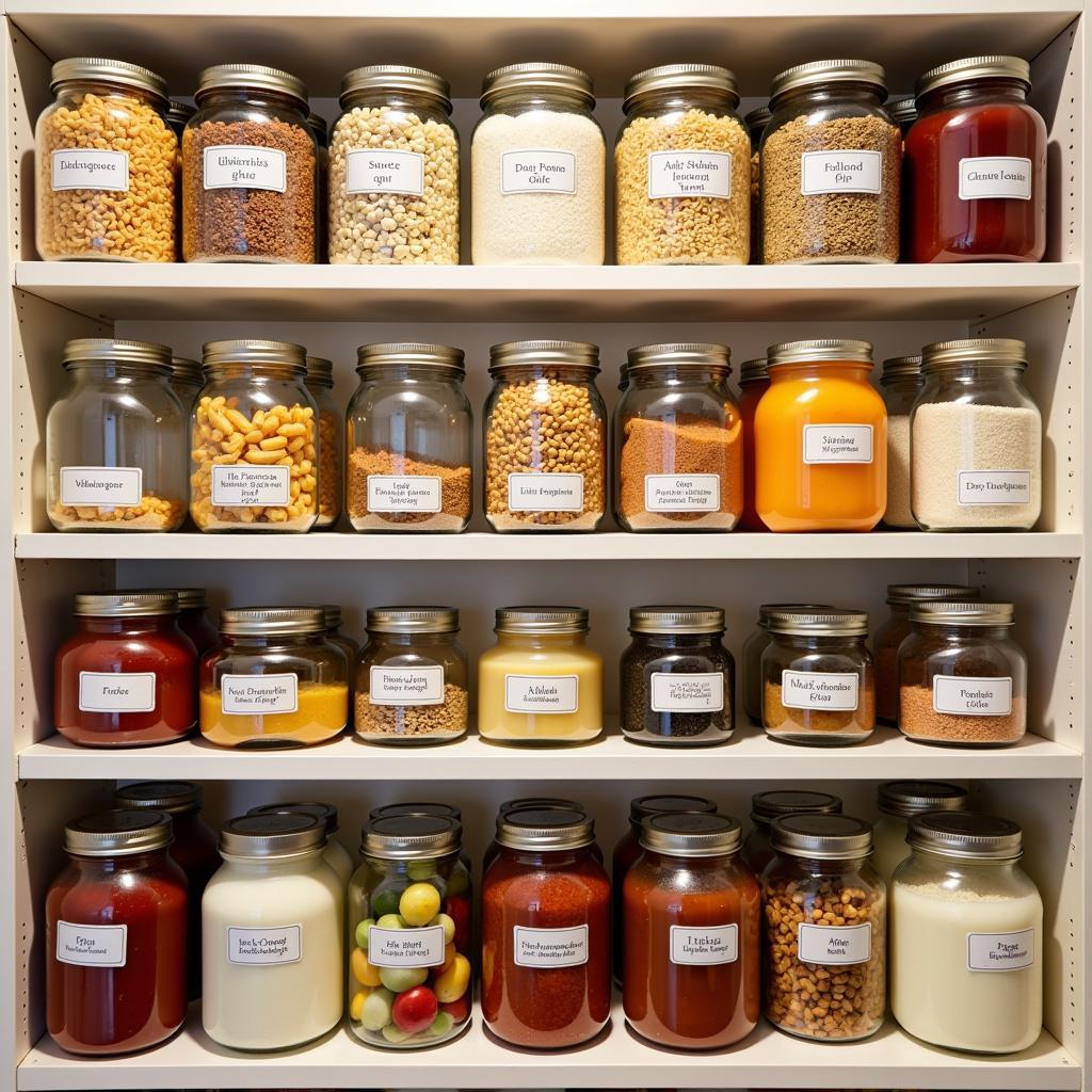 Assorted Food Plastic Jars for Pantry Organization