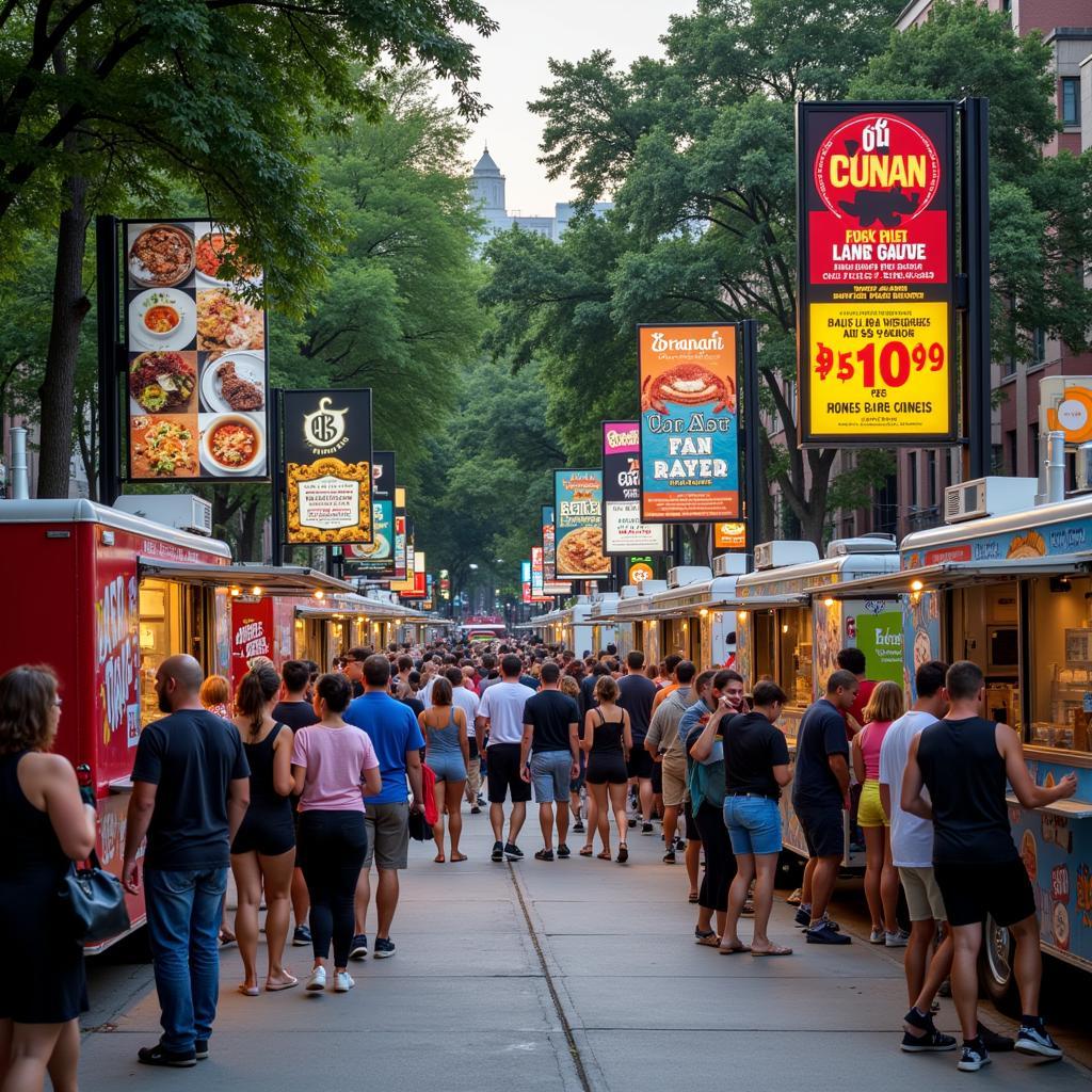 Atlanta Food Truck Marketplace Scene