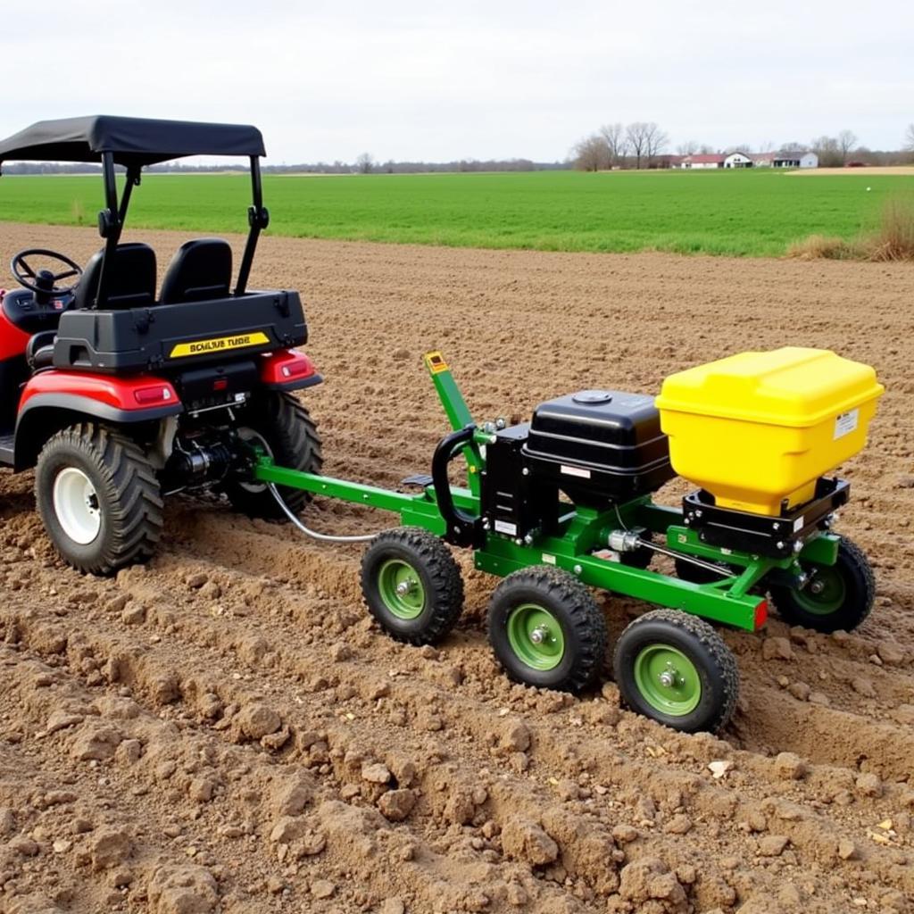 ATV Pull-Behind Food Plot Planter in Action