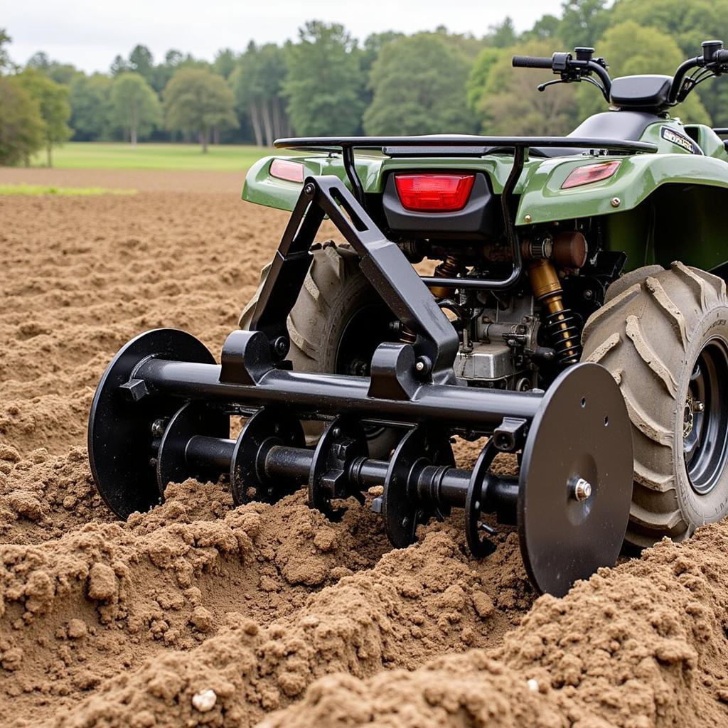 ATV Tiller Preparing Soil for Food Plot