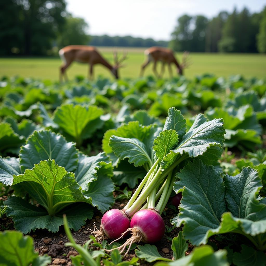 Brassicas in August Food Plot