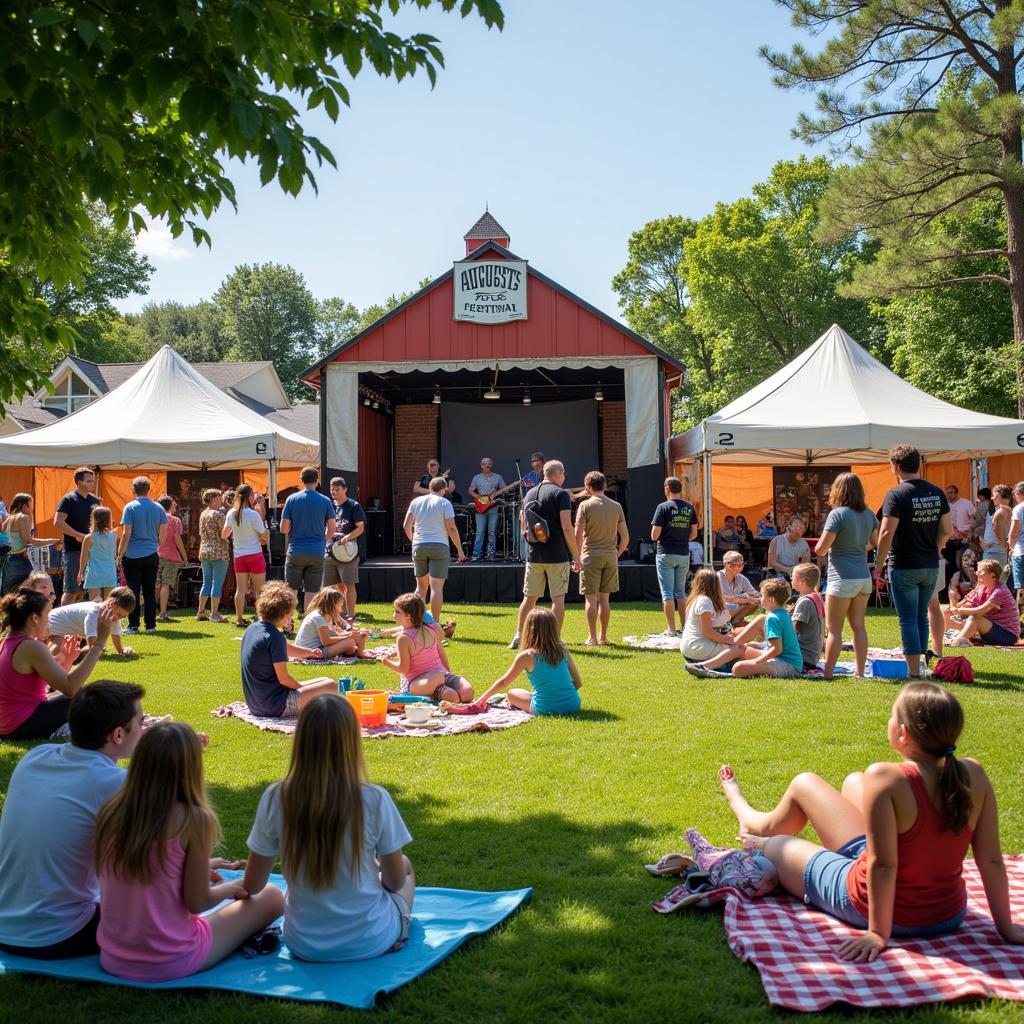 Live music and family-friendly entertainment at the Augusta Food Festival.