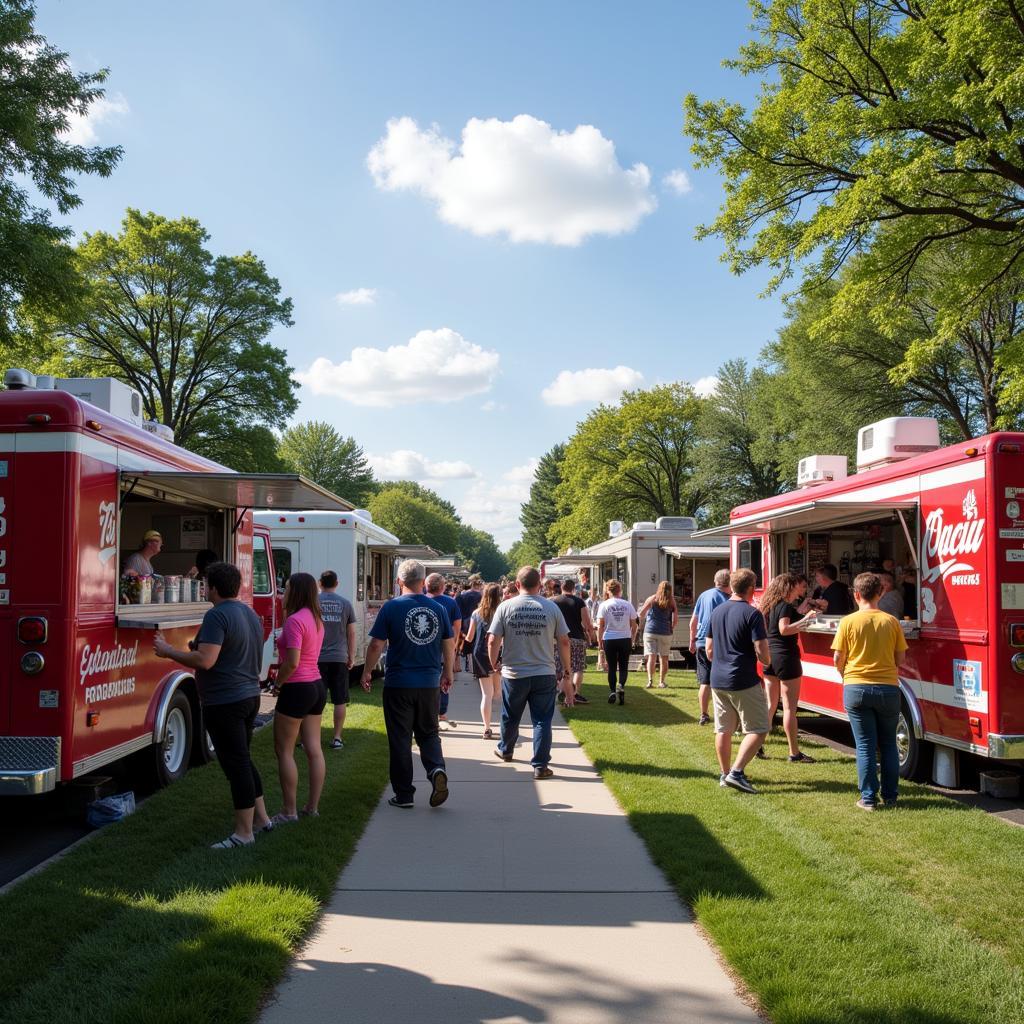 Food trucks at a community event in Aurora CO