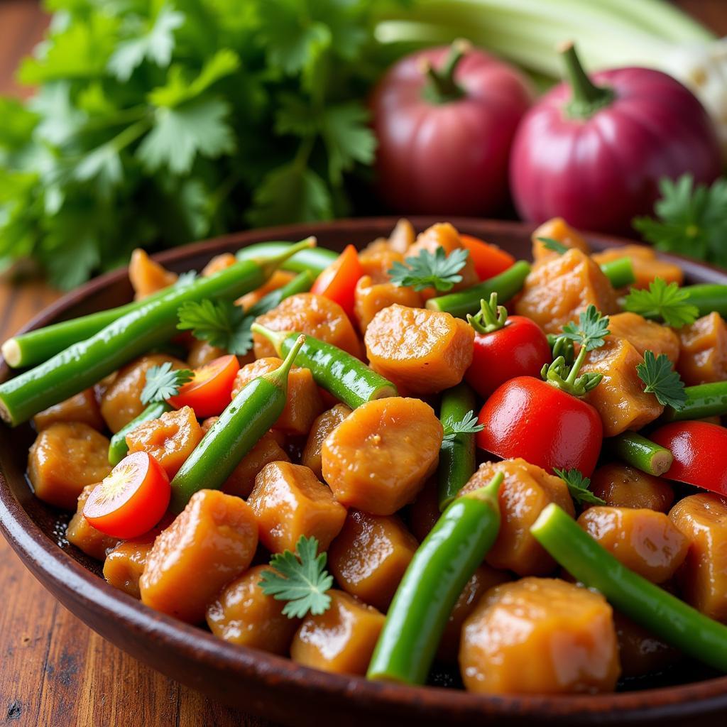 Close-up shot of authentic Chinese dishes served in Olive Branch, highlighting fresh ingredients and vibrant colors