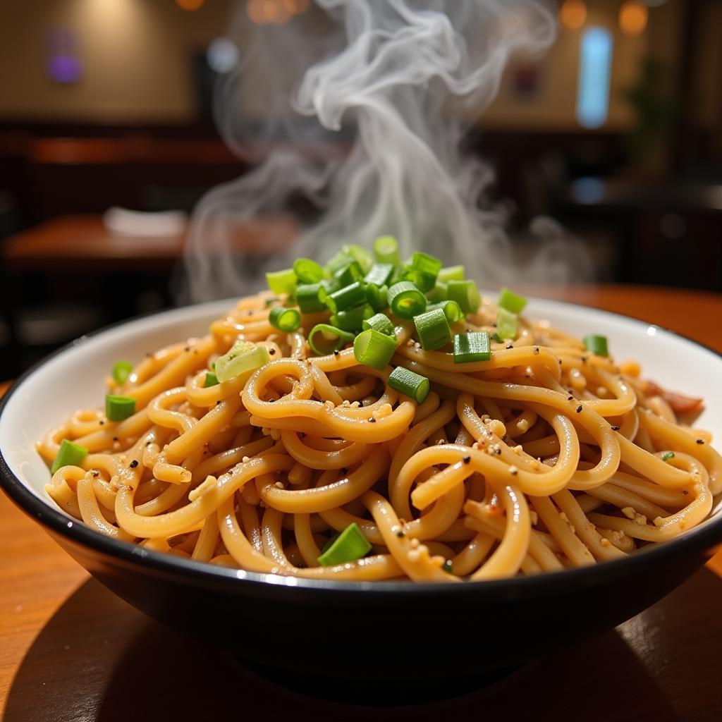 A close-up shot of authentic Chinese noodles served in Tuckerton.