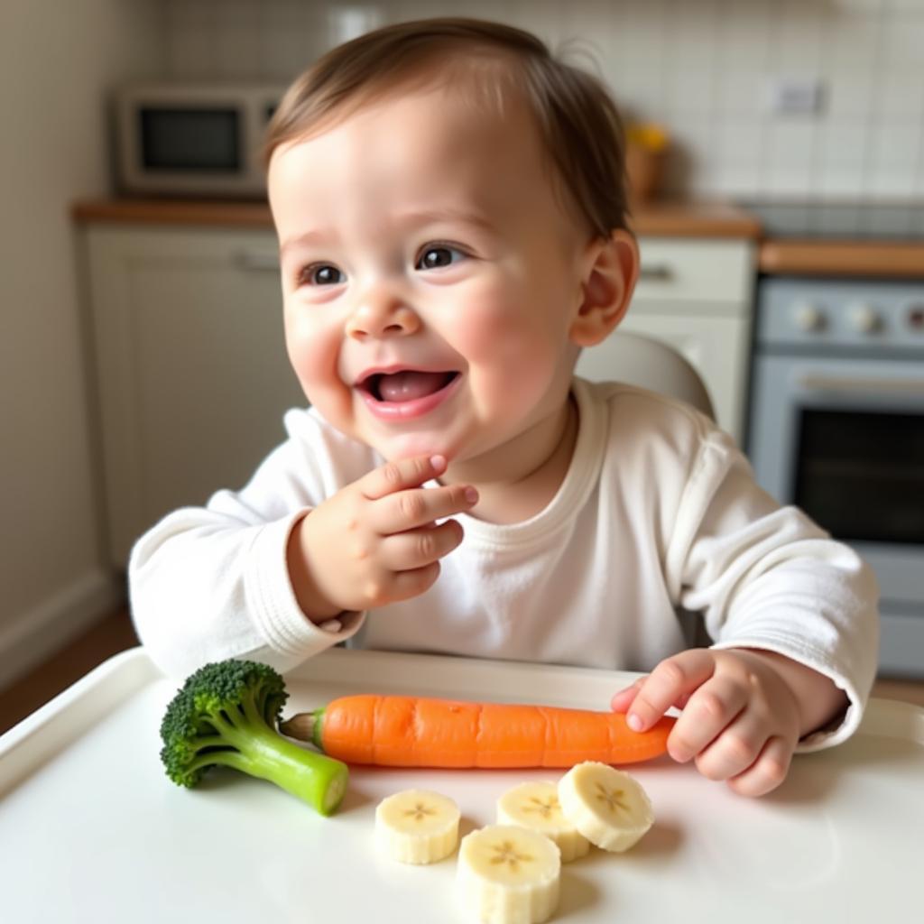 Baby Enjoying Finger Foods