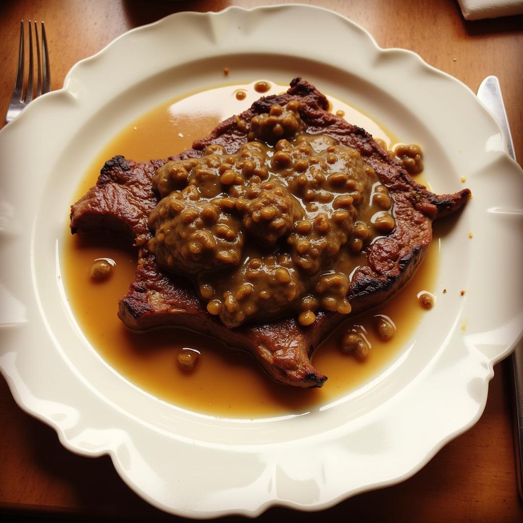 Overcooked Steak and Lumpy Sauce