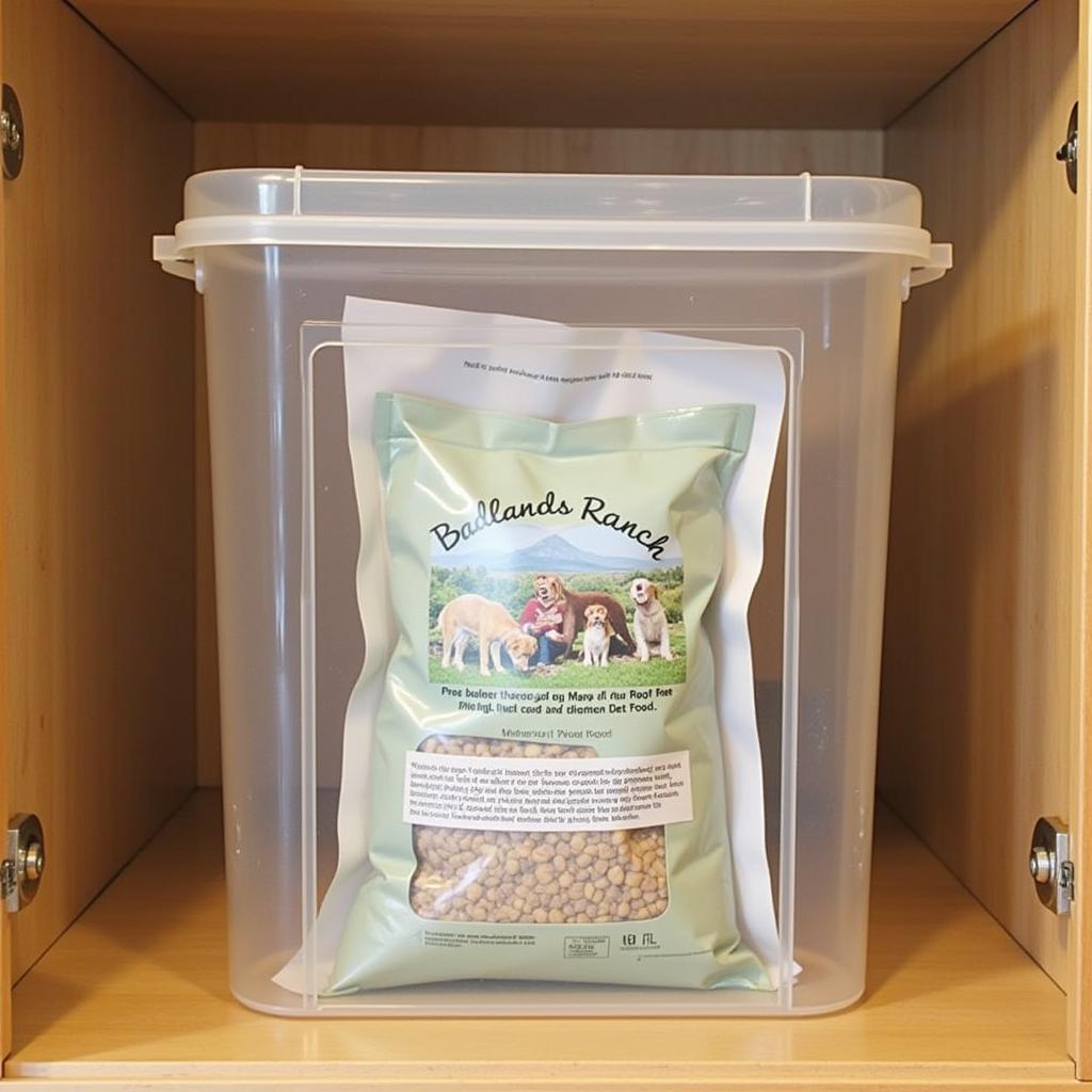 Storing Badlands Ranch Dog Food