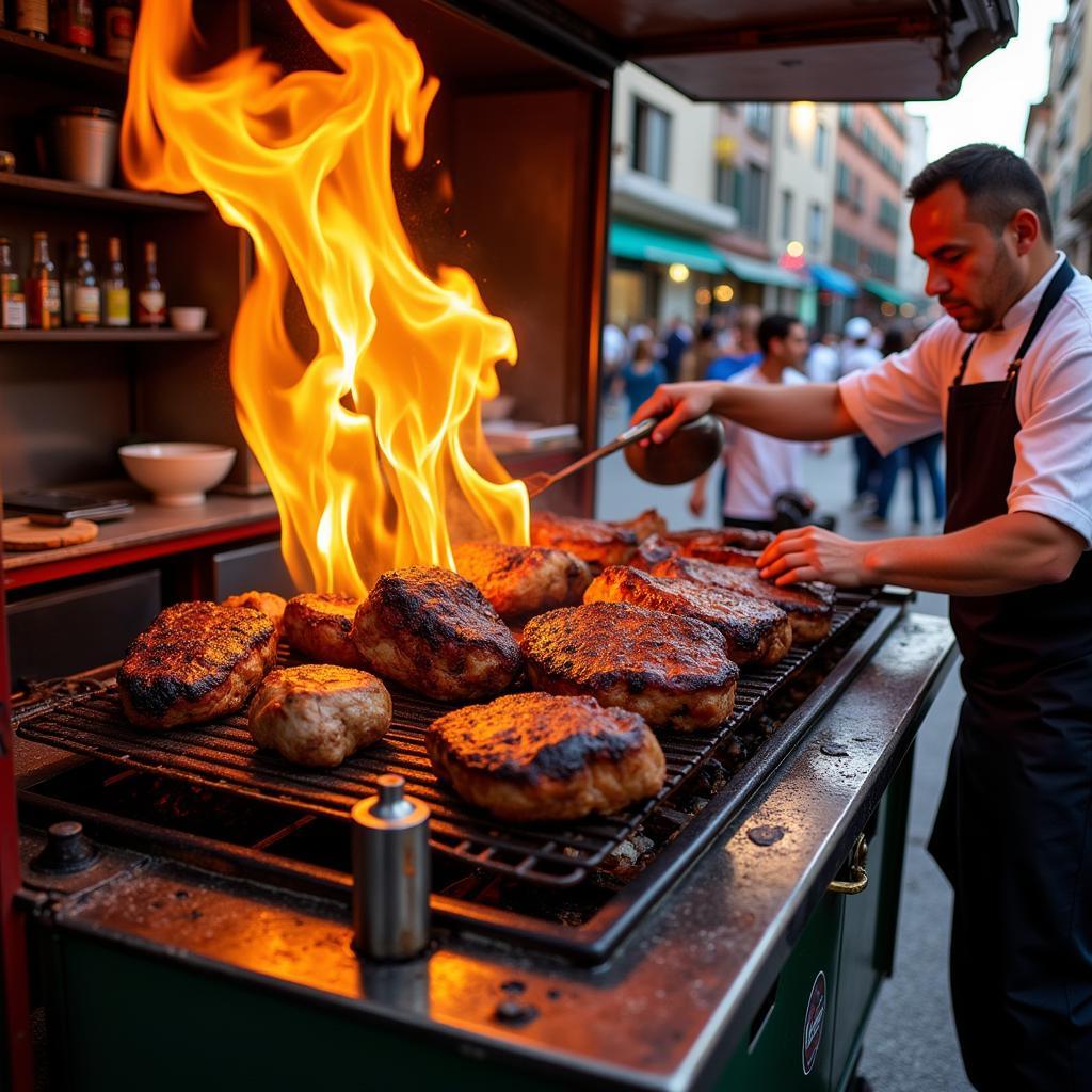 Baires Grill Food Truck Grilling Asado