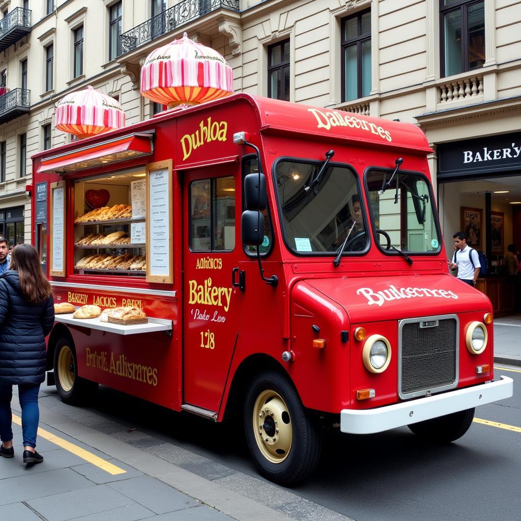 Bakery food truck exterior view