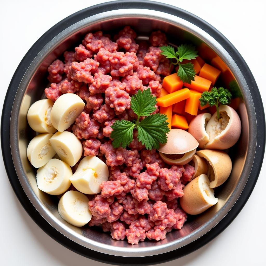 A Balanced Raw Dog Food Meal