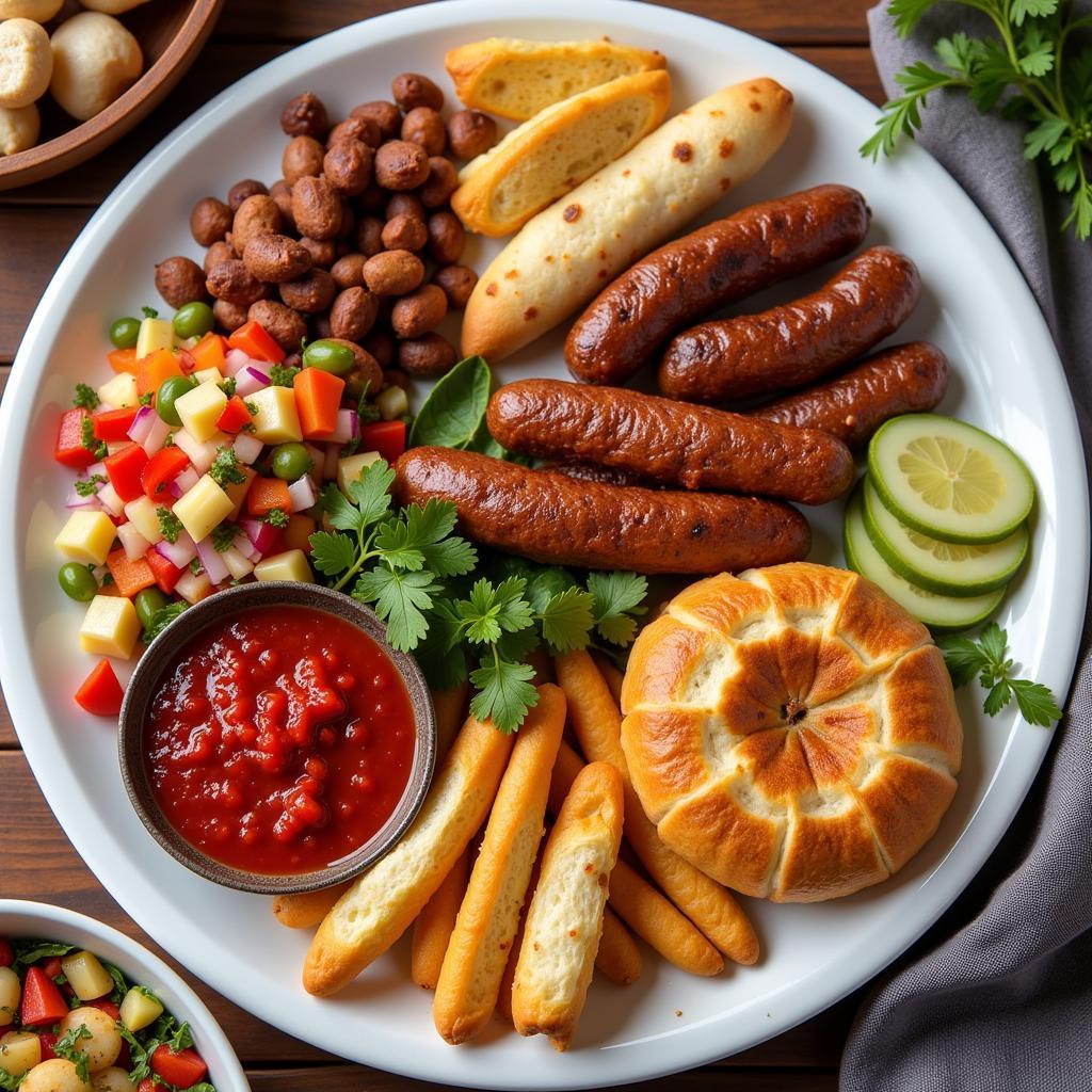 A Vibrant Balkan Food Platter