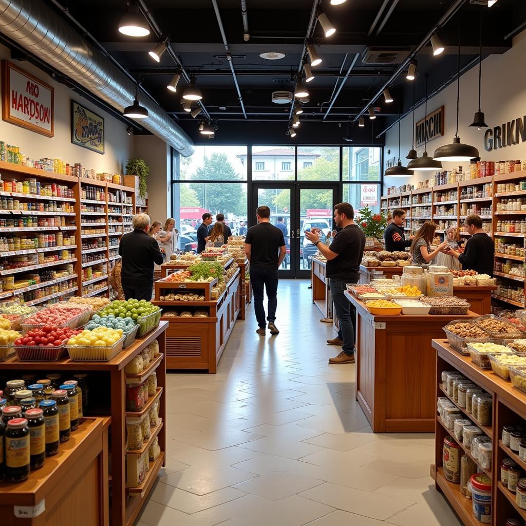 Inside a bustling Balkan food store