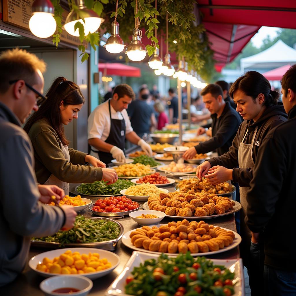 Local Food Stalls at the Bergen Food and Wine Festival