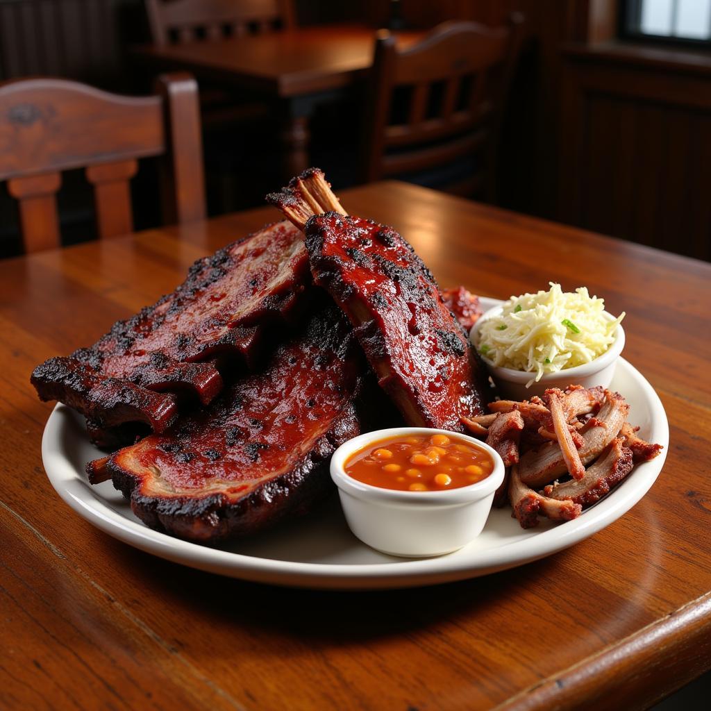 Mouthwatering BBQ Platter in Hot Springs