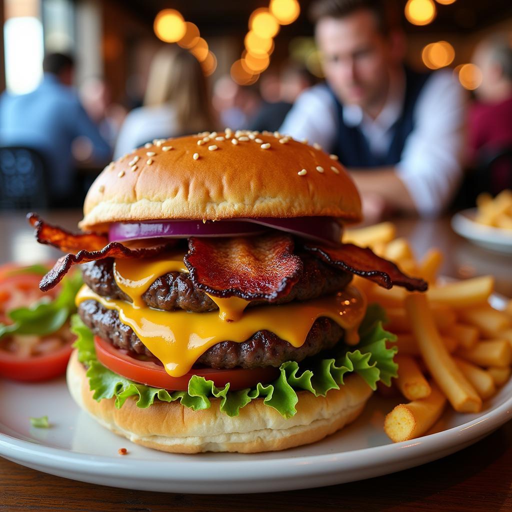 Juicy burger at a Red Wing restaurant