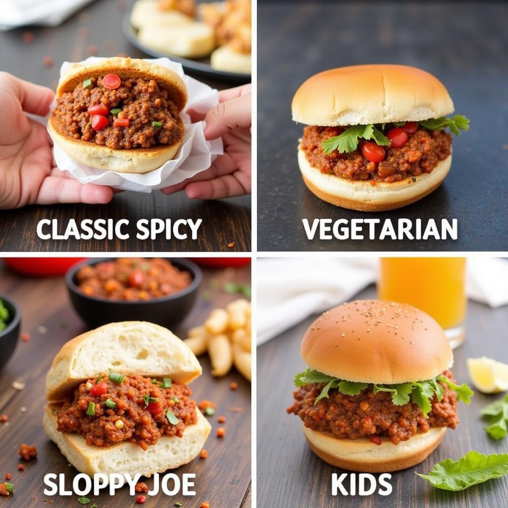 Variety of Sloppy Joe Options at a Food Truck