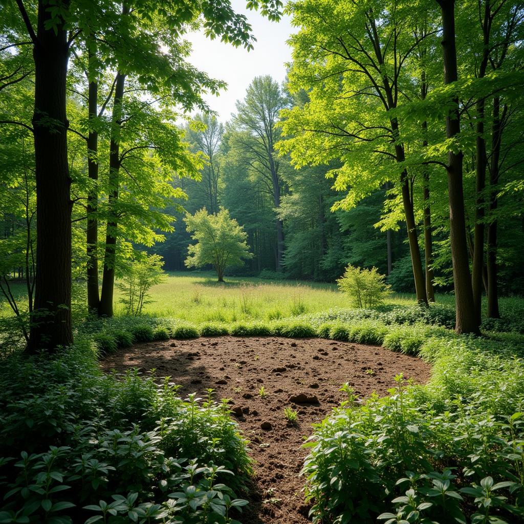 Ideal Whitetail Food Plot Location near Bedding Area