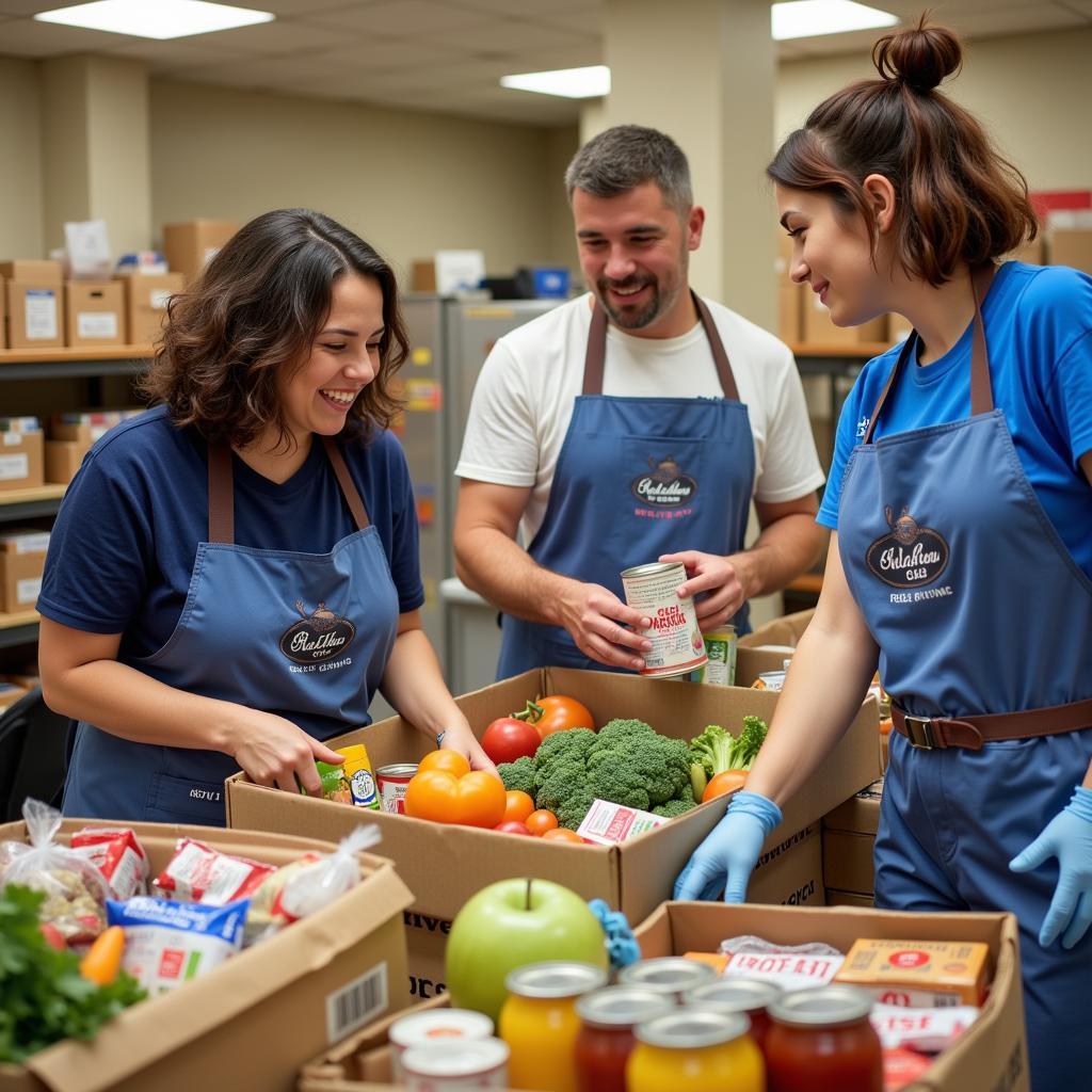 Volunteers Distributing Food at the Bethlehem Food Pantry