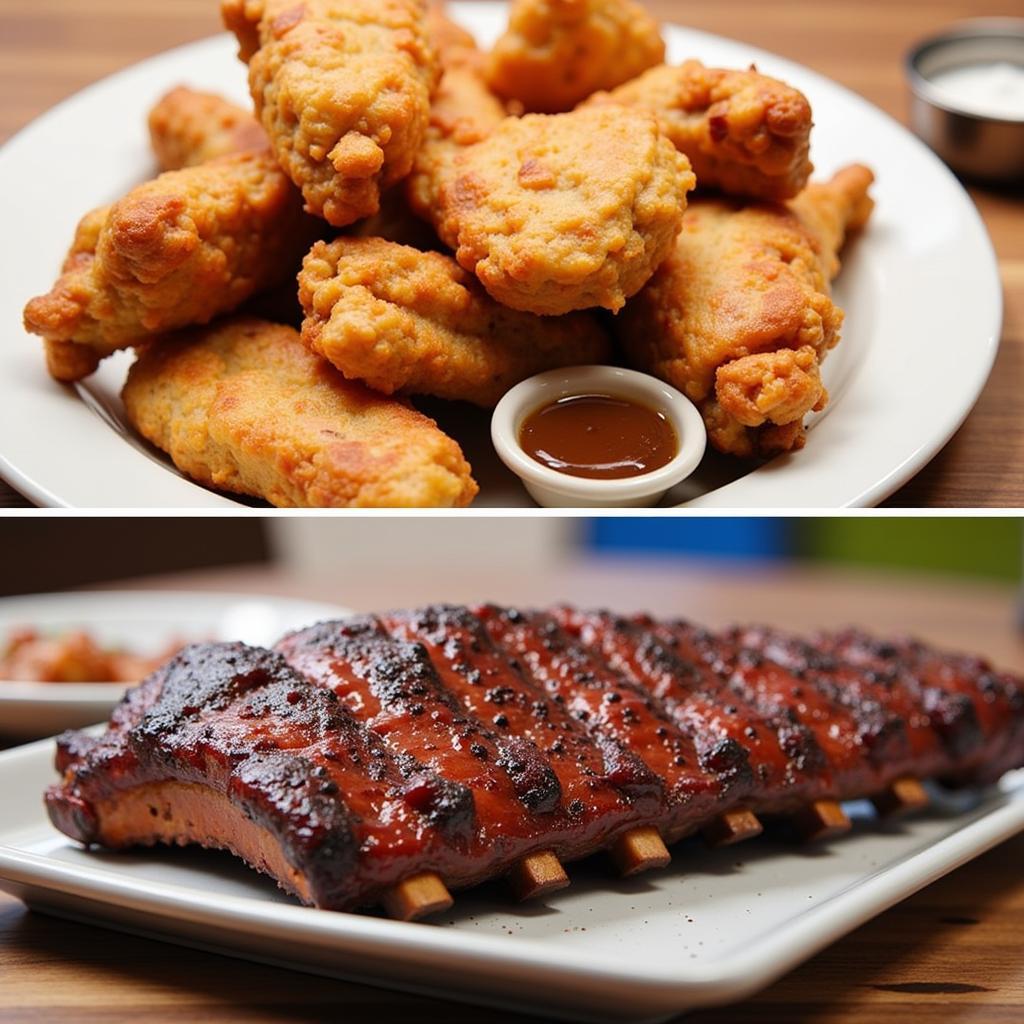 Bhawk's Signature Dishes: Fried Chicken and BBQ Ribs