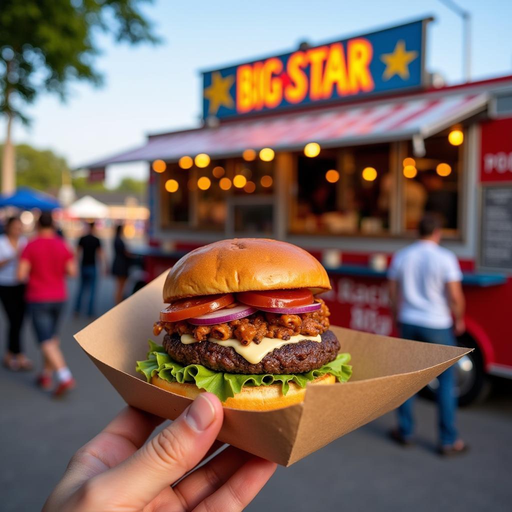 Big Star Food Truck Serving a Gourmet Burger