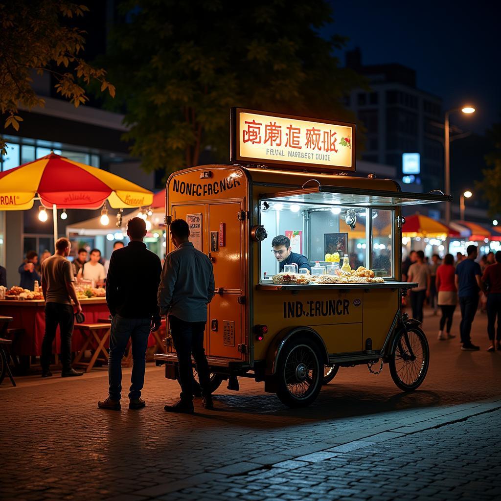 Bike Food Truck at Night Market