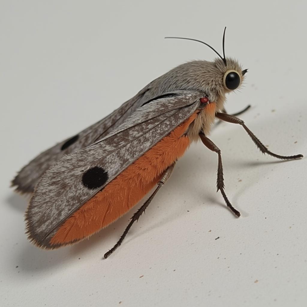 Bird Food Moth Identification: Close-up of an adult Indian meal moth showing its distinct two-toned wings and size.