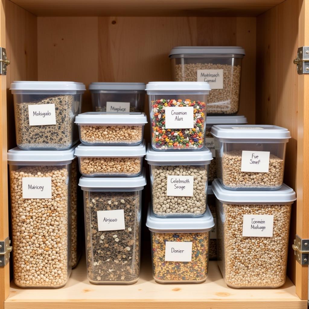 Storing Bird Food Seeds