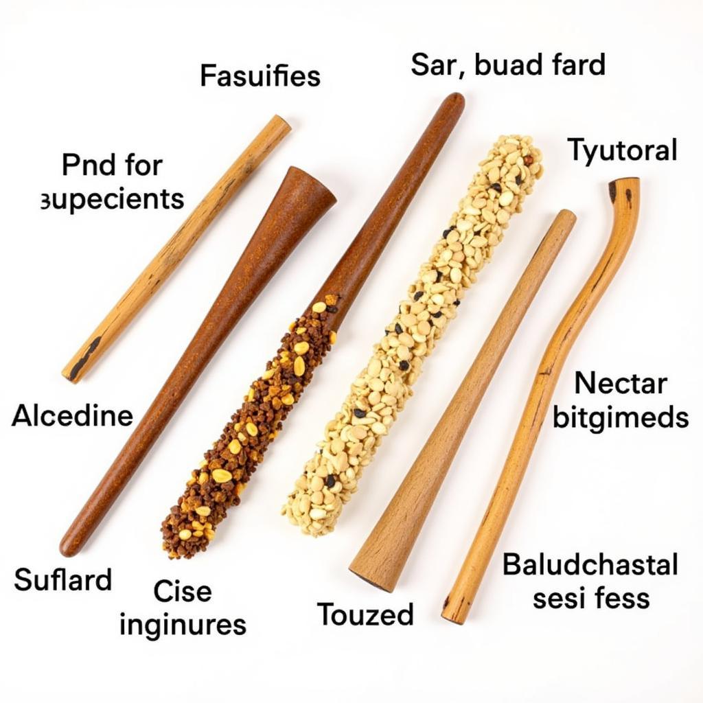 Various types of bird food sticks available in the market