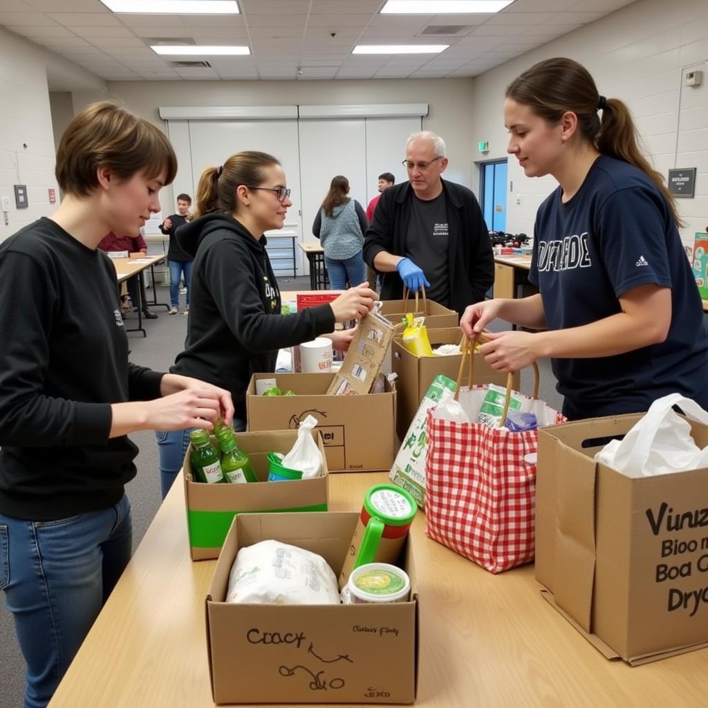 Volunteers Distributing Food at the Bithlo Food Pantry