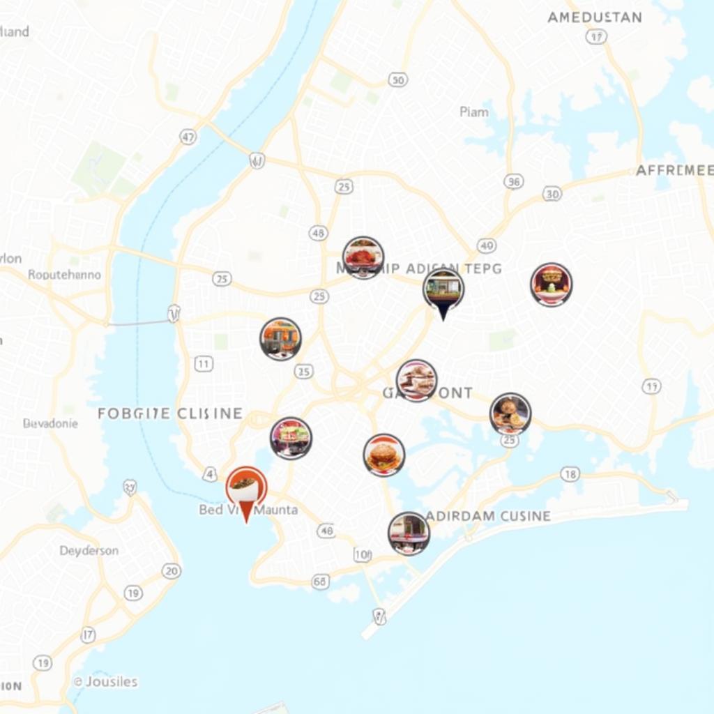 Brooklyn Food Truck Locations Map