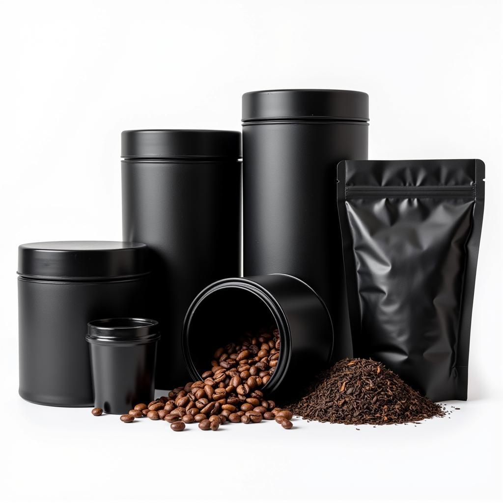 Premium Coffee and Tea in Protective Black Packaging