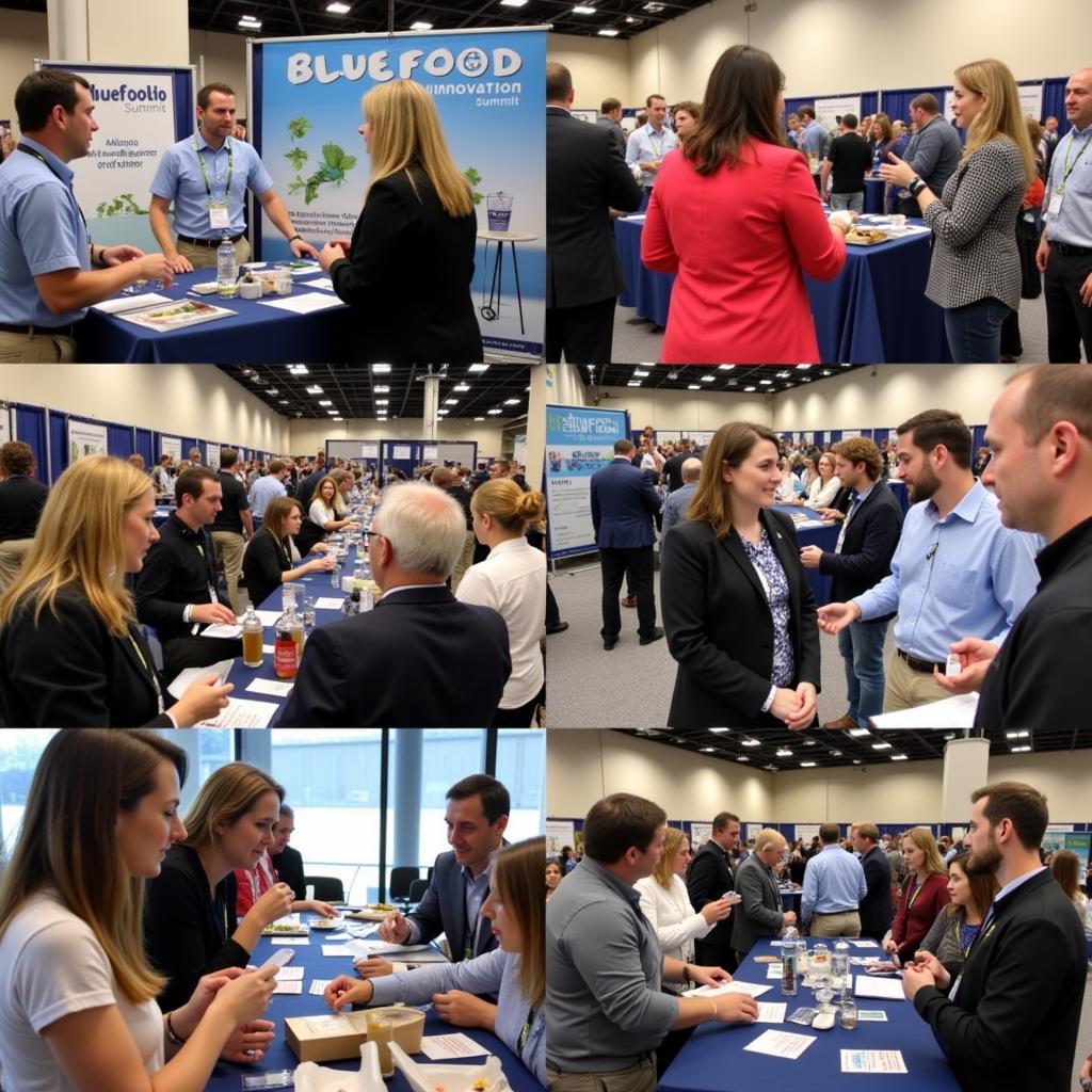 Attendees Networking at the Blue Food Innovation Summit