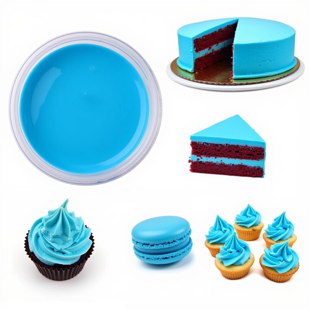 Creative uses of blue gel food dye in desserts