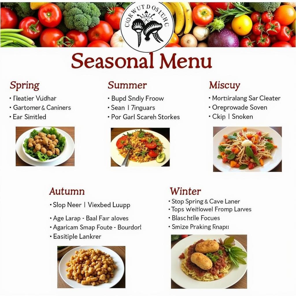 Bob Barker's Food Truck Seasonal Menu