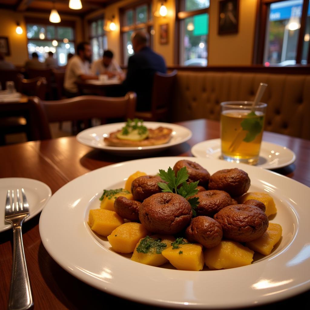 Bobolo Served in an African Restaurant