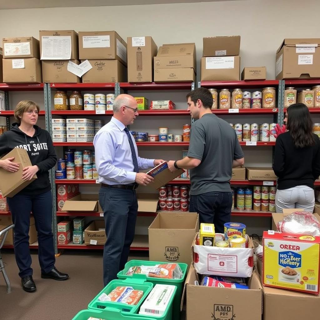 Bonney Lake Food Bank Interior and Volunteers