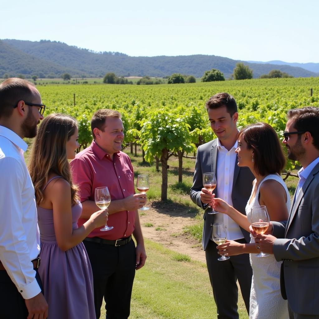 Attendees enjoying wine tasting at Bottlerock Napa Valley