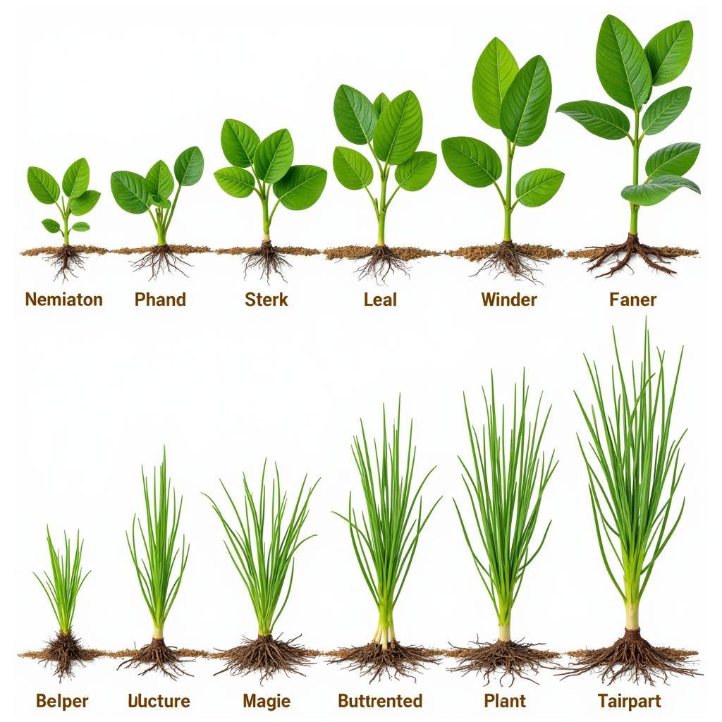 Growth stages of a brassica blend food plot