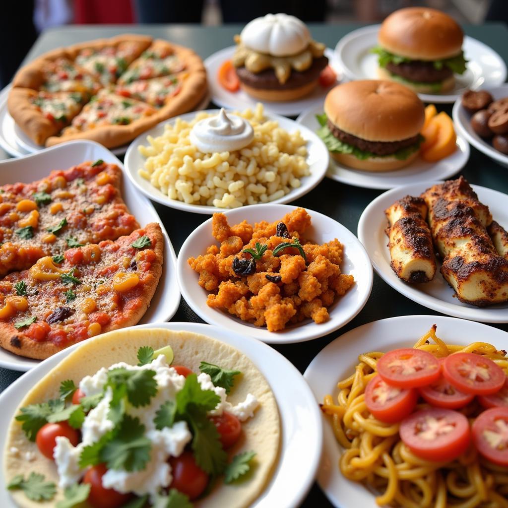 Variety of food at the Bucks County Food Truck Festival