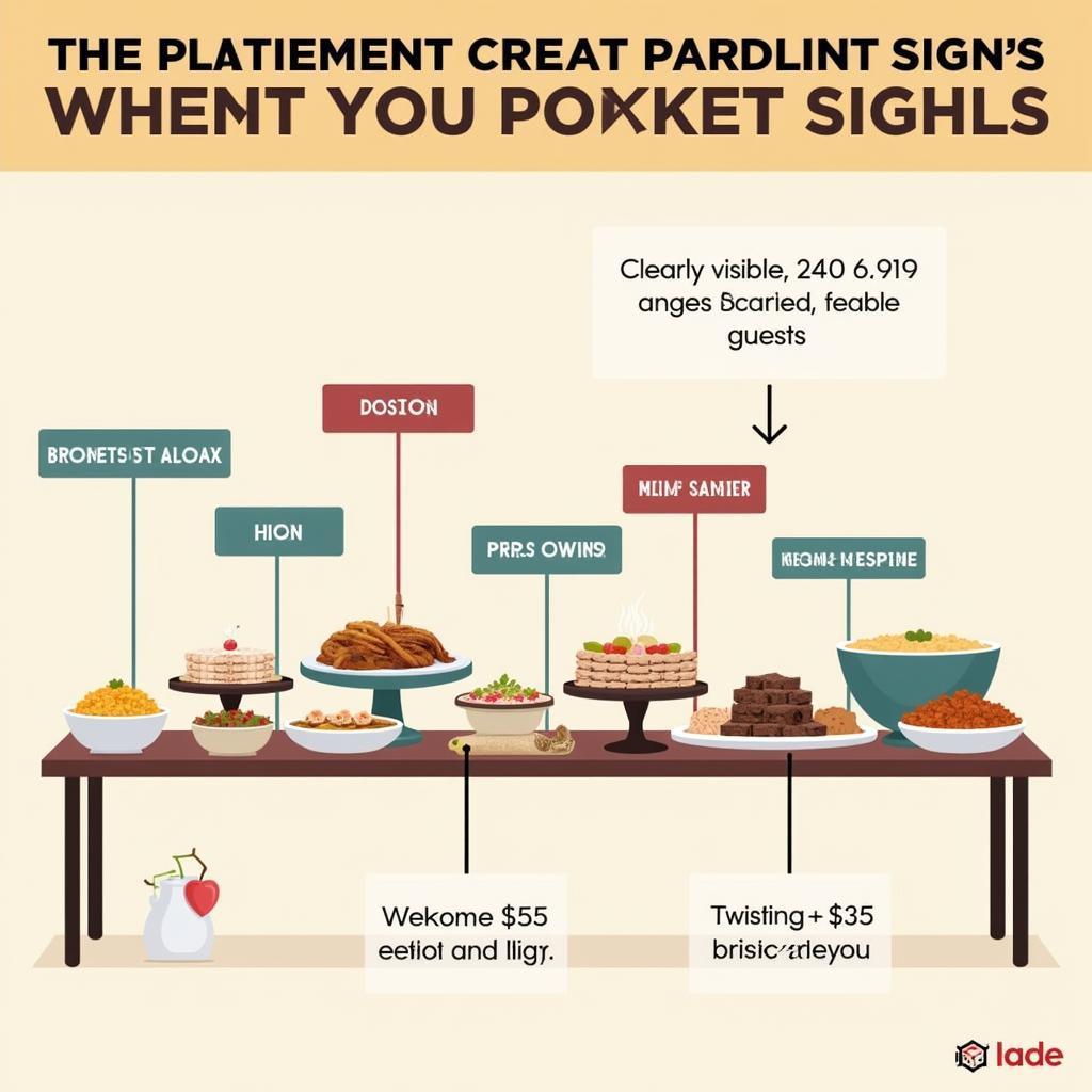 Effective placement and organization of buffet signs