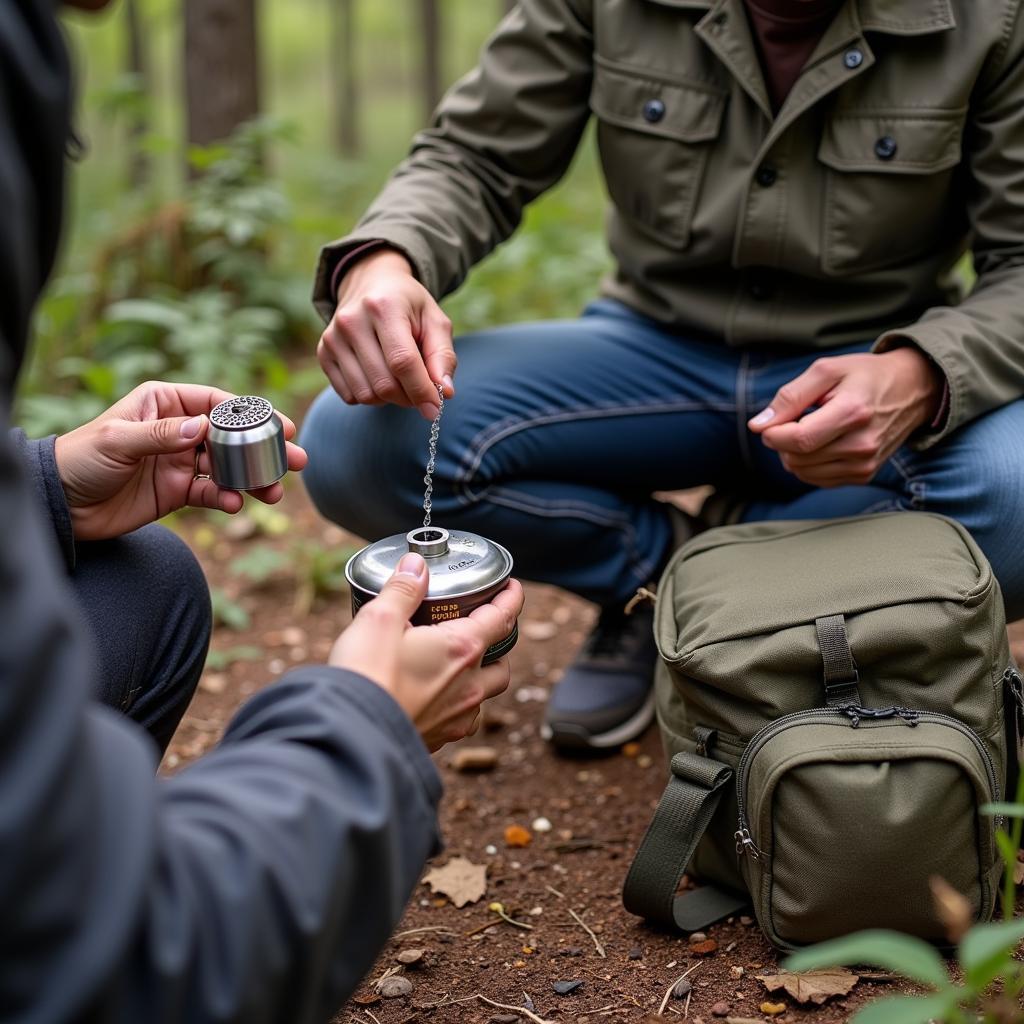 Preparing a Meal from a Bug Out Bag in a Wilderness Setting