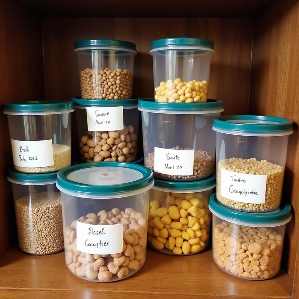 Proper storage of bulk freeze-dried food