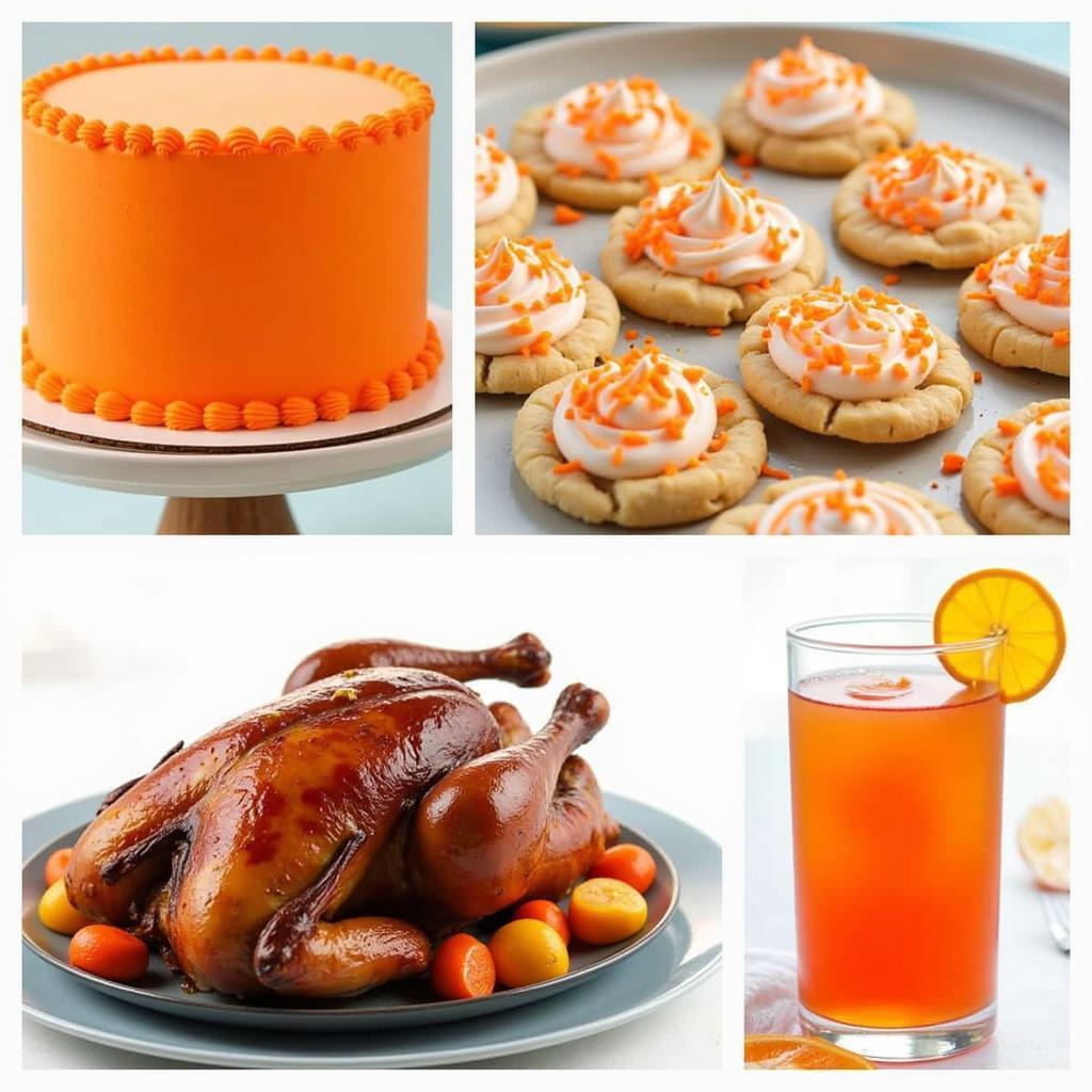 Burnt Orange Food Coloring in Various Applications