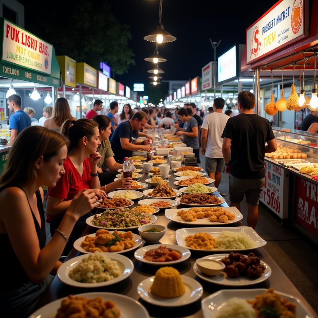 Cairns Night Markets Food Stalls